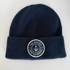 NHL Seattle Kraken Member Exclusive Navy Wool Blend Hockey Knit Beanie, Like New